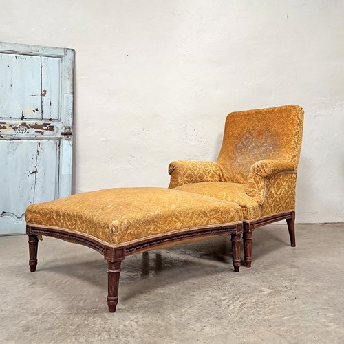Armchair And Footstool (Set)