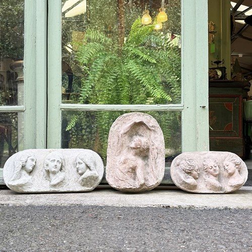 Three Cast Concrete Carvings (Priced Individually)