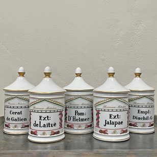 Limoges Apothecary Jars (Set Of 5)