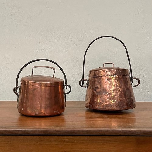 Lidded Copper Pots