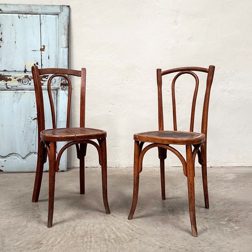 Near Pair Of Bentwood Bistro Chairs