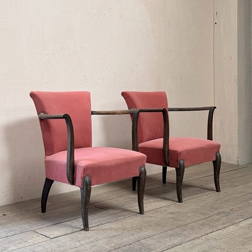 Pair Of 1950'S Open Armchairs