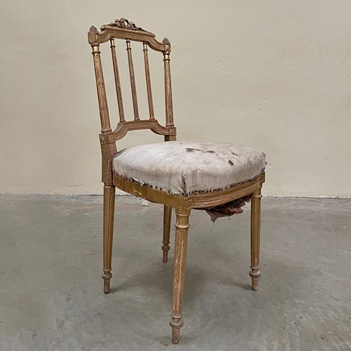 Single Gilded Chair For Re-Upholstery