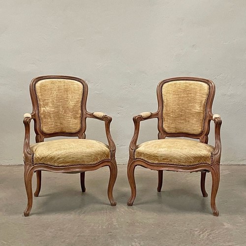 Pair Of Louis XV Style Salon Chairs