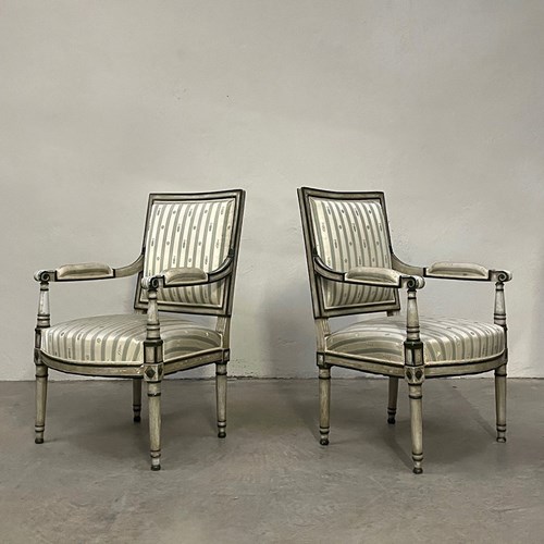 Pair Of Upholstered Salon Chairs