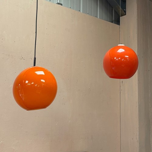 Orange Glass Globes (Priced Individually)
