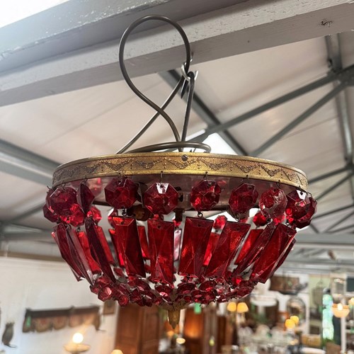 Red Glass Chandelier