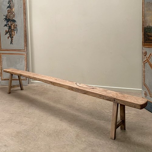 2.9M Slender Oak Bench