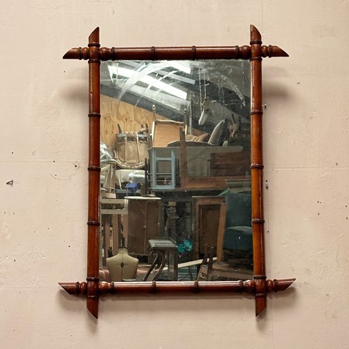 Late 19Th Century Faux Bamboo Mirror
