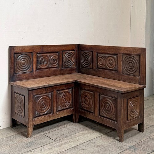 Oak Corner Bench