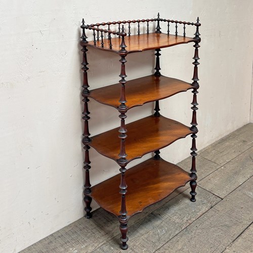Mahogany Spindle Shelves