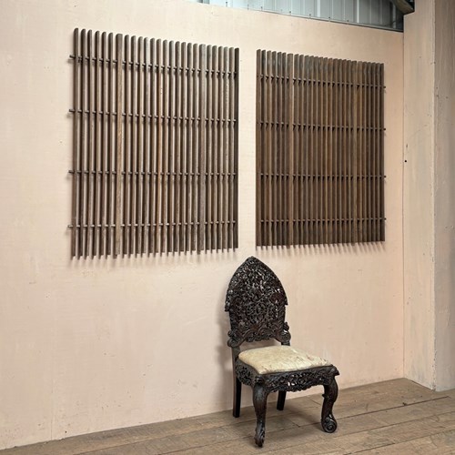 Pair Of Hardwood Panels 