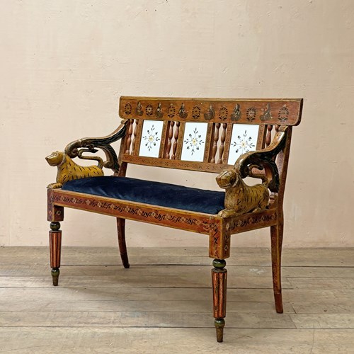 Carved Indian Bench