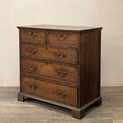 Oak And Walnut Chest Of Drawers