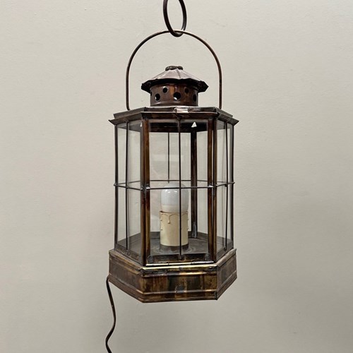  Brass And Glass Lantern