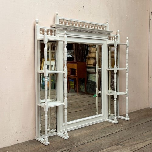 Edwardian Mirror With Shelves