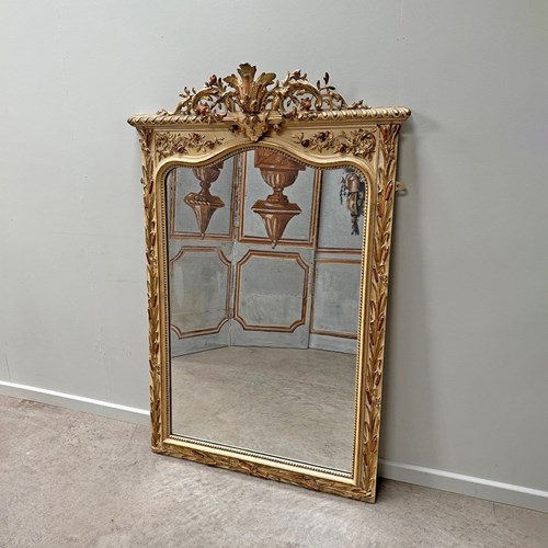 Pink And Cream Painted Mirror