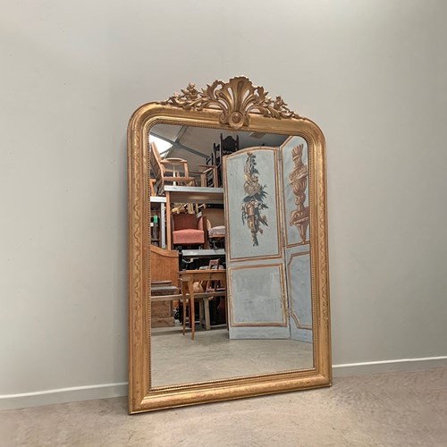 Crested Louis Philippe Mirror