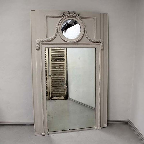 Tall Painted Trumeau Mirror