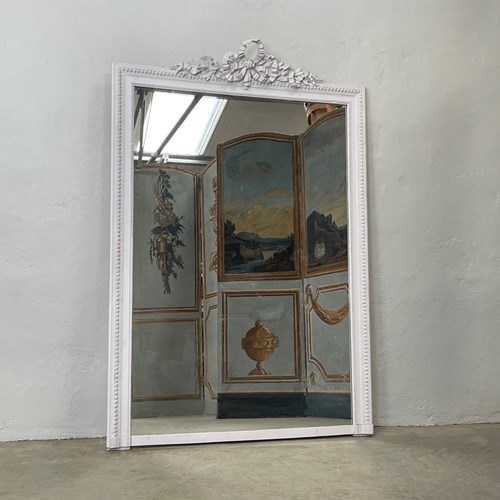 Mid 1800'S White Crested Mirror