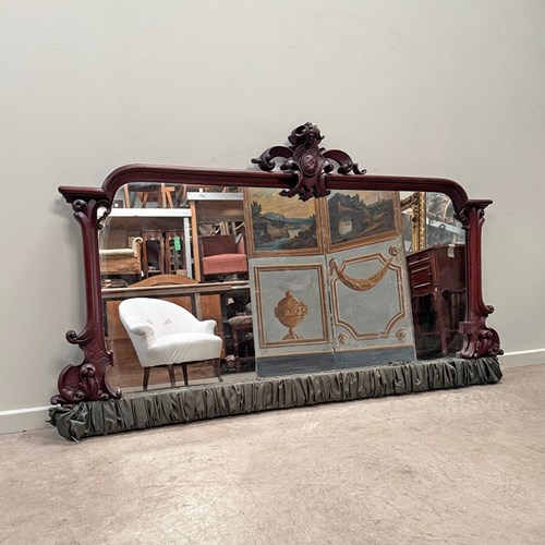 Victorian Mahogany Overmantle Mirror