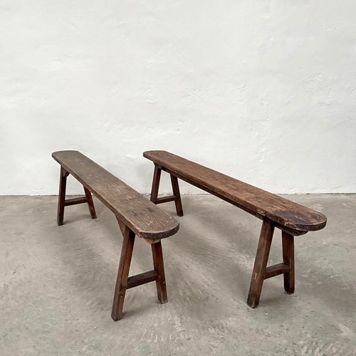 Pair Of Small A Frame Benches