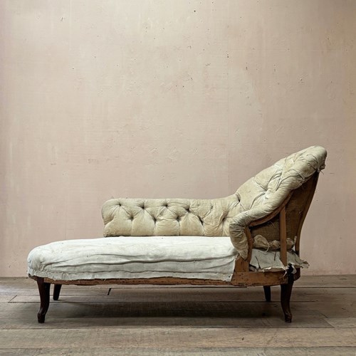Deep Buttoned Chaise Longue 'As Is'