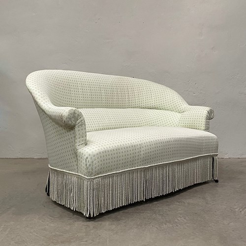 Pale Green Napoleon III Sofa 'As Is'