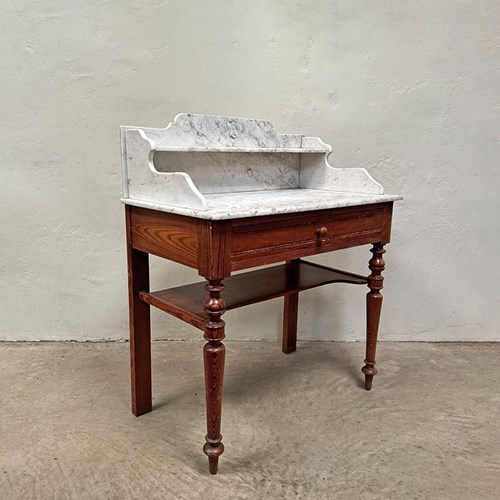 Pine Washstand With A Marble Top