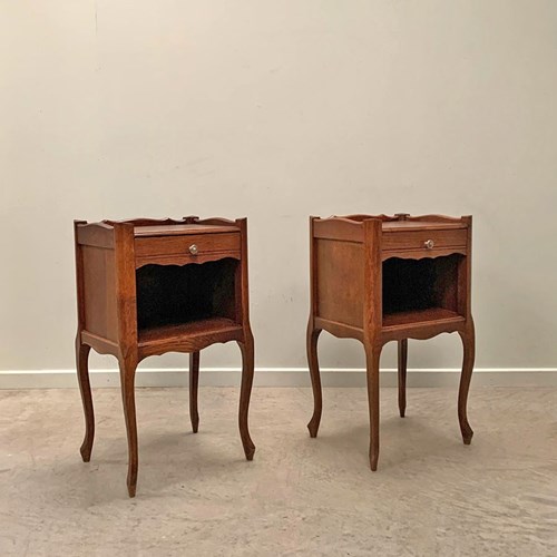 Pair Of Cabriole Leg Chevets