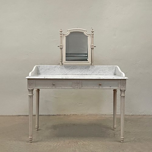 Louis XVI Marble Top Dressing Table