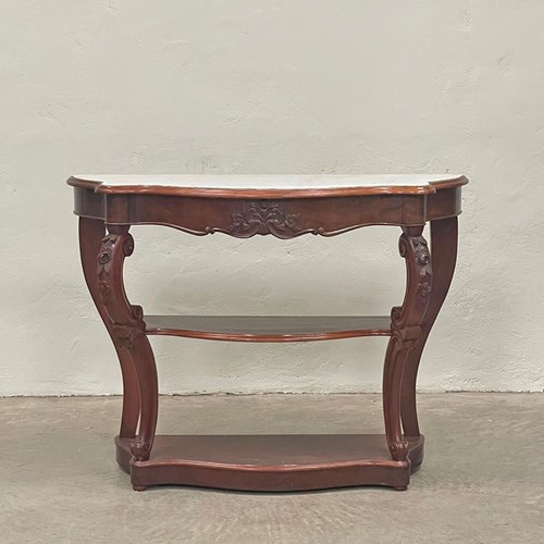 Louis XV Marble Top Console Table