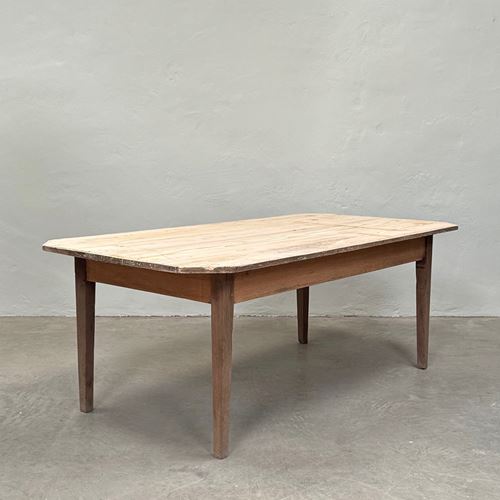 Wide Scrubbed Pine Top Table