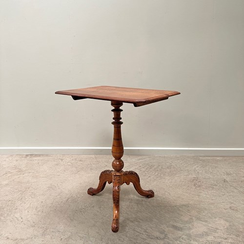 Tilt Top Table With Carved Base