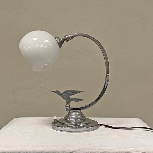 Chrome Art Deco Table Lamp