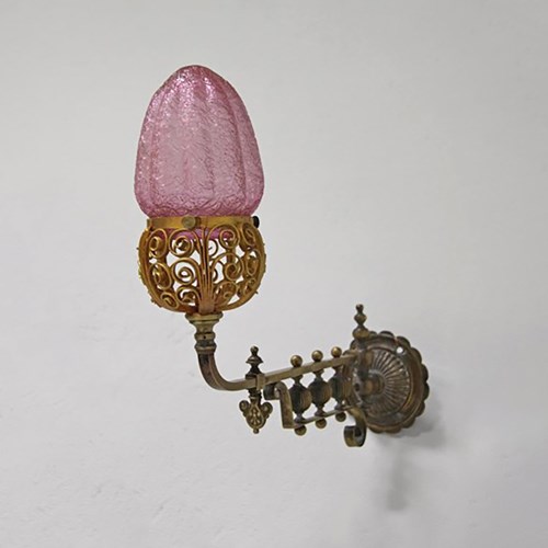 Raspberry Shade Wall Light