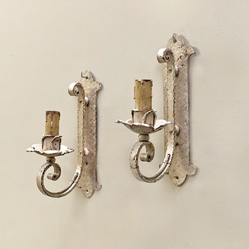 Cream Painted Candleholders