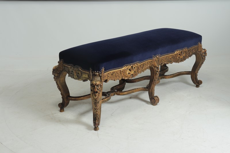 Antique French Carved and Parcel Gilt Long Stool -the-furniture-rooms-img-5582-main-637500869820696162.JPG