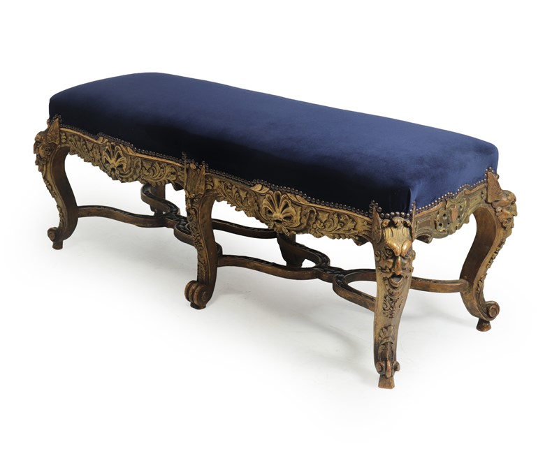 Antique French Carved and Parcel Gilt Long Stool -the-furniture-rooms-img-5583-main-637500869393511683.JPG