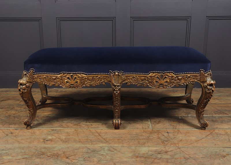 Antique French Carved and Parcel Gilt Long Stool -the-furniture-rooms-img-5629-main-637500869523666409.JPG