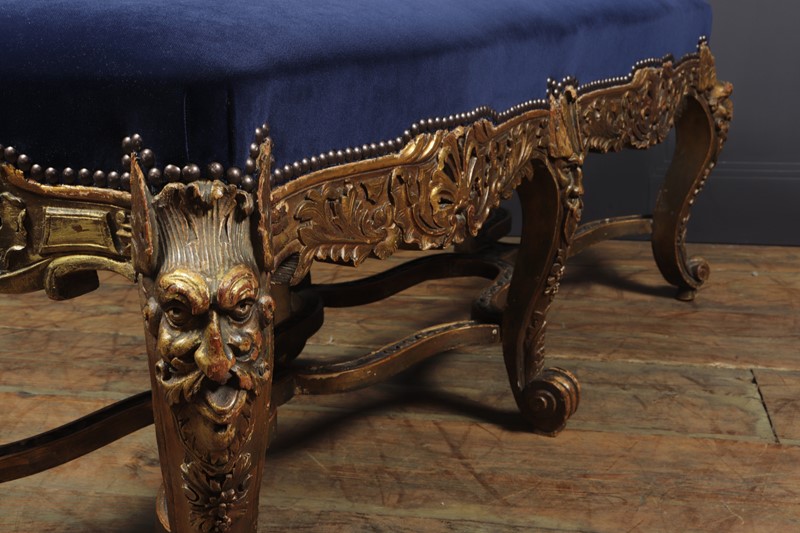 Antique French Carved and Parcel Gilt Long Stool -the-furniture-rooms-img-5632-main-637500869617259548.JPG