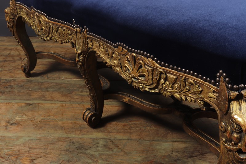 Antique French Carved and Parcel Gilt Long Stool -the-furniture-rooms-img-5638-main-637500870089601209.JPG