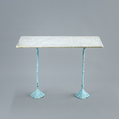 Cast Iron and Marble Bistro Table
