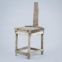 Primitive Swedish Metamorphic Chair Table Bordstol