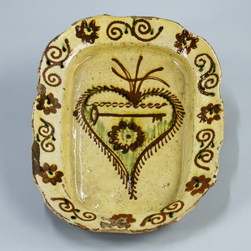 18Th Century Slipware Marriage Plate