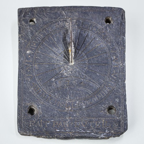 Rare Diminutive 18Th Century Sundial Plate 