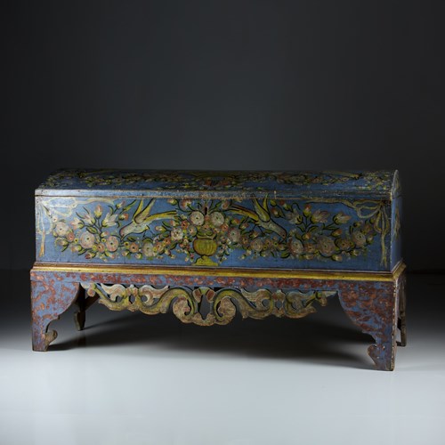 Painted Marriage Cassone Or Bridal Chest