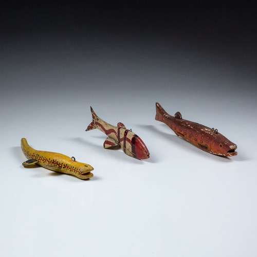 Trio Of Early 20Th Century Fishing Decoys