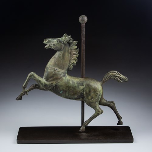 Bronze Horse Epi De Faitage Or Finial