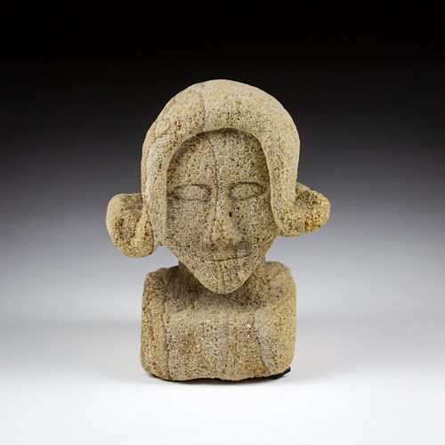 Stylised Primitive Bust Of A Female